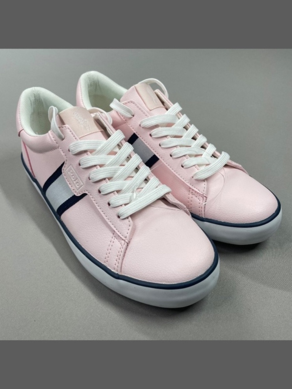 NEW Polo Ralph Lauren Shoes Womens 5.5 pink leather sneaker preppy casual